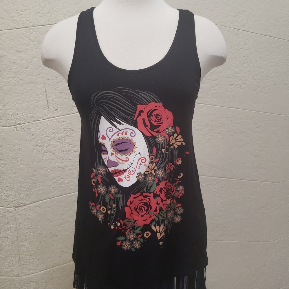 Sugar Skull Tank Top NWOT